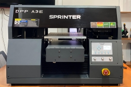 Запуск УФ-принтера Sprinter DPP A3E в демозале MataPrint Techno Asia, Бишкек