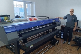 Экосольвентник ARK-JET SOL 1600 запущен на производстве компании ИП Матвеев