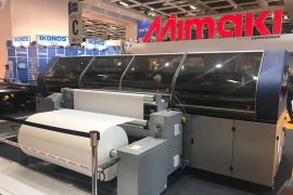 Обновлённый текстильный плоттер Tiger-1800B MkII на выставке FESPA
