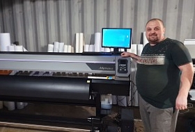 Mimaki UJV100 на службе рекламного агентства «Naruzhka» (г. Кокшетау)